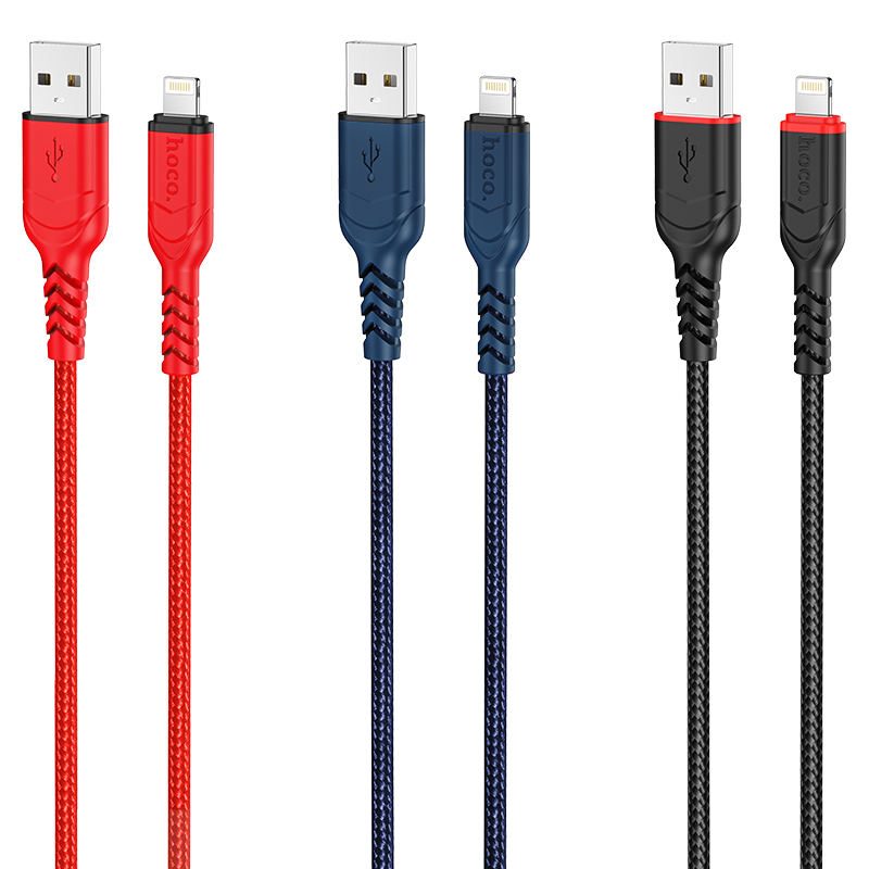 

Кабель Lightning 8-pin-USB, 2.4A, 1м, черный HOCO Victory X59 (УТ-00011599), X59