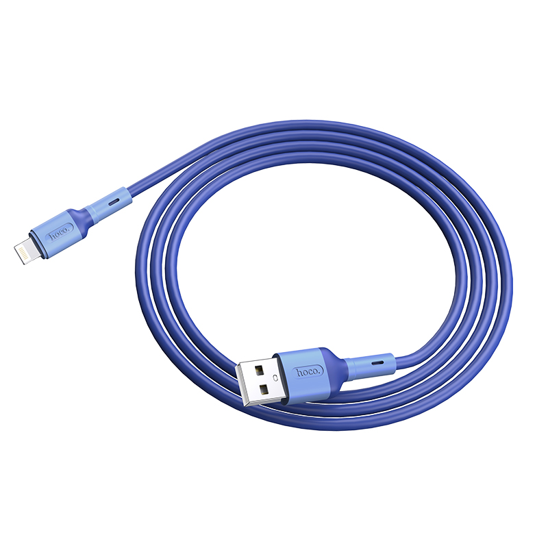 

Кабель Lightning 8-pin(m)-USB 2.0(Am), 2.4A, 1м, синий HOCO Prime X65, X65