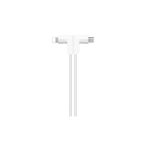 

Кабель Lightning 8-pin(m)+Micro USB 2.0(Bm)-USB 2.0(Am), 2.4A, 1.2м, белый HOCO X12, X12