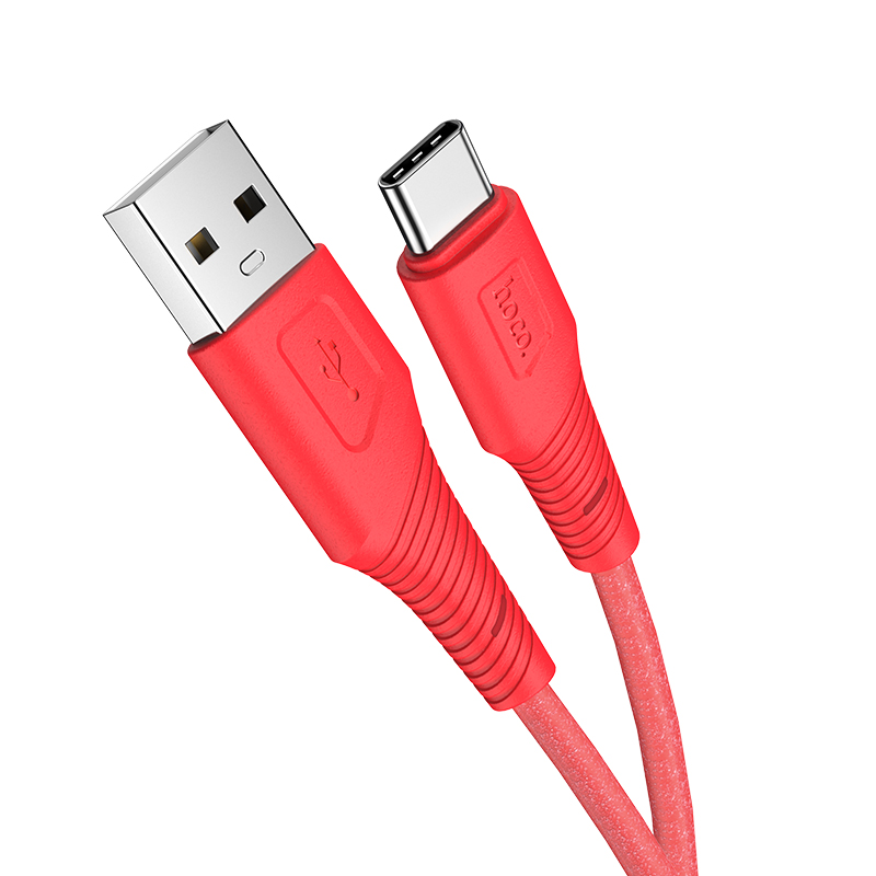 

Кабель USB Type-C(m)-USB 2.0(Am), 3A, 1м, красный HOCO Airy X58 (6931474744579), X58