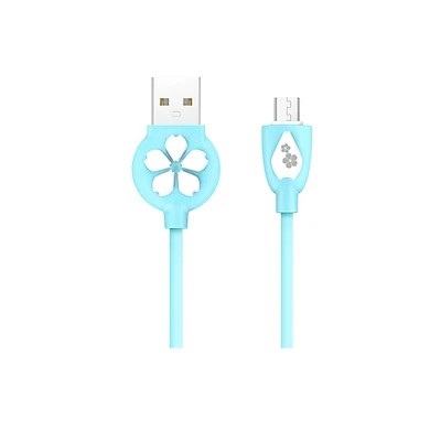 

Кабель Micro USB-USB, 2.4A, 1.2м, голубой HOCO Sakura JP15 (6957531051213), JP15