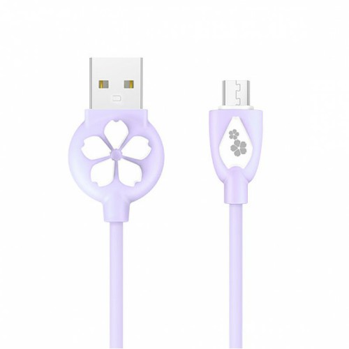 

Кабель Micro USB 2.0(Bm)-USB 2.0(Am), 2.4A, 1.2м, пурпурный HOCO Sakura JP15 (6957531051206), JP15