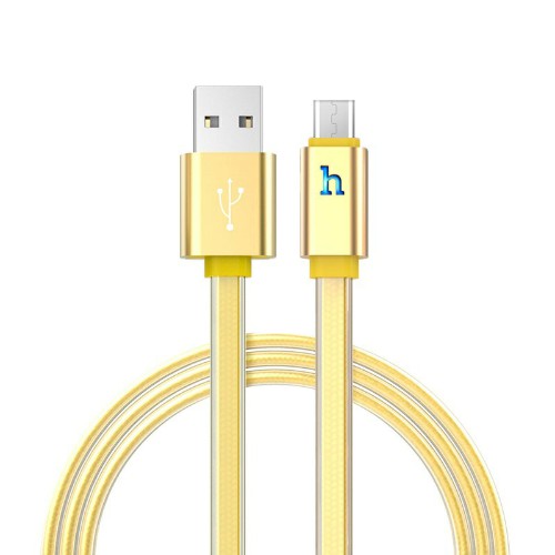 

Кабель Micro USB 2.0(Bm)-USB 2.0(Am), плоский, 1.2м, золотистый HOCO Jelly UPL12 Plus (6931474720061), UPL12 Plus