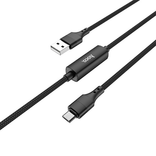 

Кабель Micro USB 2.0(Bm)-USB 2.0(Am), 2.4A, 1.2м, черный HOCO Central control S13 ( 6931474713148 ), S13