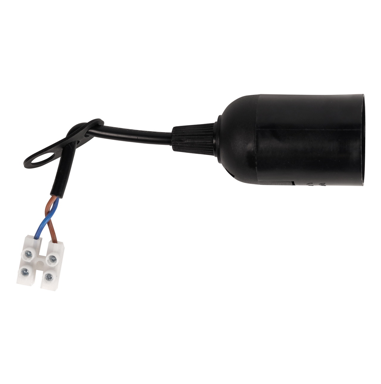 Патрон пластиковый Smart Buy для светодиодных/накаливания/энергосберегающих ламп, с клеммной колодкой, черный (SBE-LHP-tbb-E27)