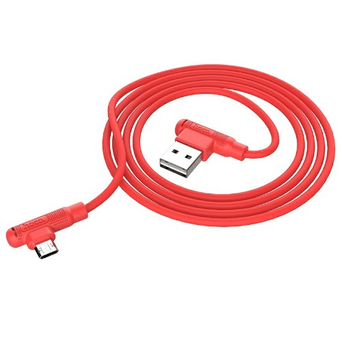 

Кабель USB Type-C(m)-USB 2.0(Am), угловой, 2.4A, 1м, красный HOCO Pleasure X46 (6931474723734), X46