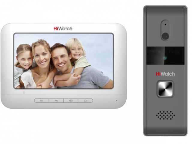 Комплект видеодомофона HiWatch DS-D100KF, 7
