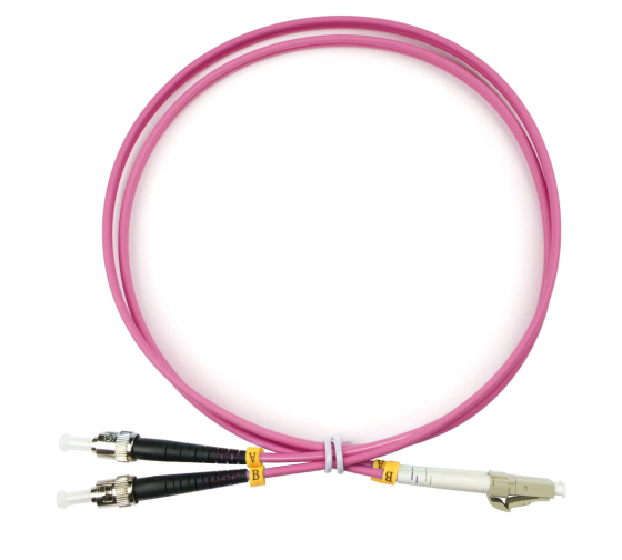 

Патч-корд оптический TopLan, LC/PC-ST/PC, многомодовый, 50/125, OM4, двойной, 50см, пурпурный (DPC-TOP-OM4-LC/P-ST/P-0.5), Розовый