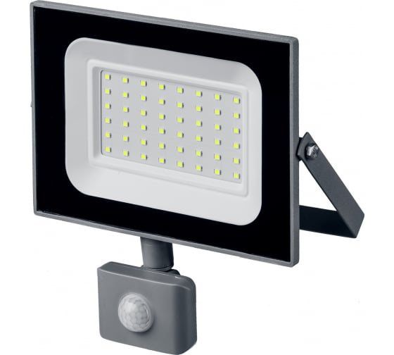 

Прожектор светодиодный STAYER LED-Max, 50Вт, 4000лм, 6500K, IP65, датчик движения, серый (57133-50), LED-Max