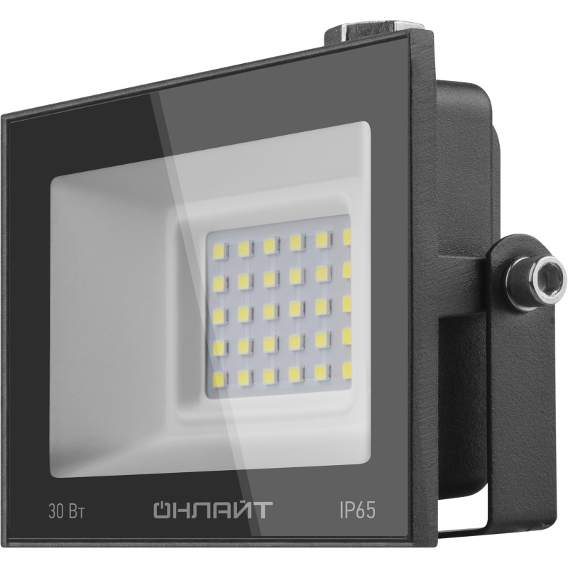Прожектор ОНЛАЙТ OFL-30-6K-BL-IP65-LED, 30 Вт, 2400лм, 6000К, IP65