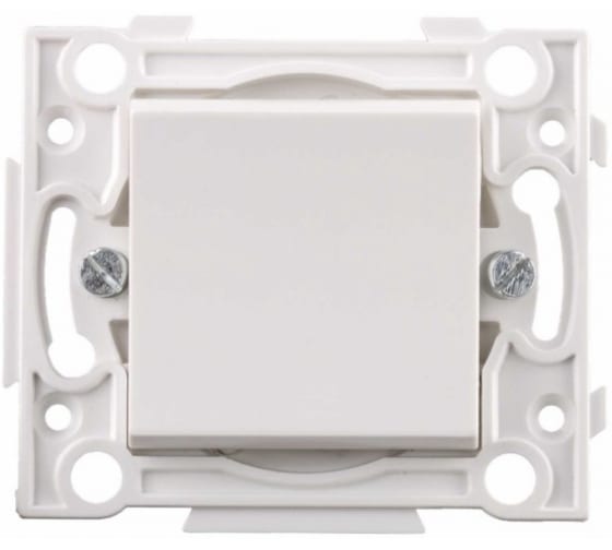 Выключатель СВЕТОЗАР, 1кл., скрытый монтаж, механизм с накладкой без рамки, белый (SV-55230-1)