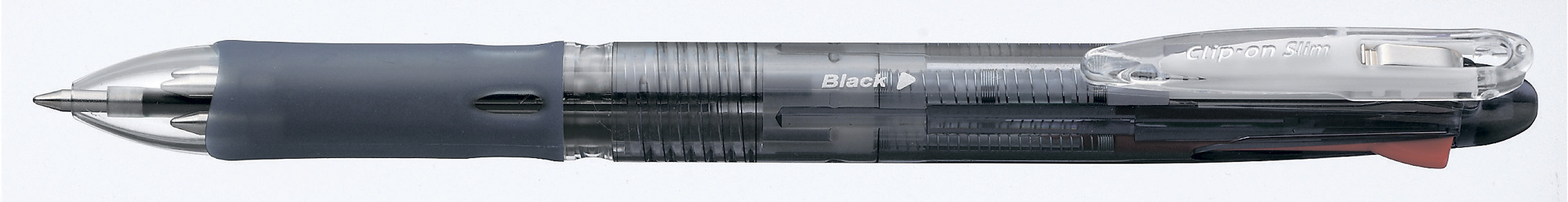 Ручка шариковая автомат Zebra Clip on Slim 4C, синий/черный/красный/зеленый, пластик (45971)