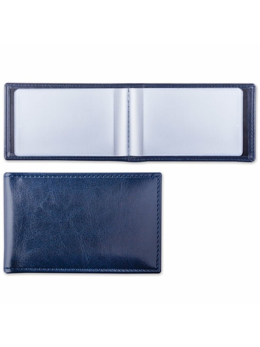 

Визитница однорядная BRAUBERG Imperial, 20 визиток, кожзам, темно-синяя (232060), Темно-синий, Imperial