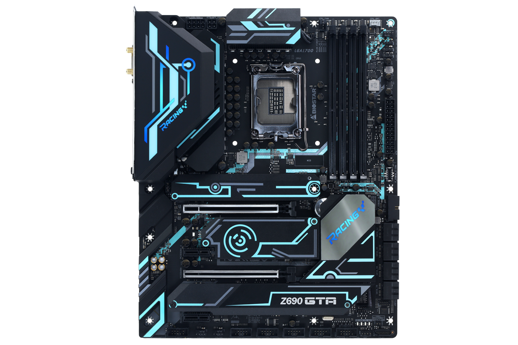 

Материнская плата Biostar Z690GTA, Socket1700, Intel Z690, 4xDDR4, 2PCI-Ex16, 8SATA3, 7.1-ch, 2.5GLAN, 9 USB 3.2, 2 USB Type-C, DVI, HDMI, DP, ATX, Retail, Z690GTA