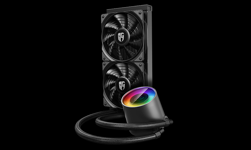 

Жидкостное охлаждение Deepcool Deepcool CASTLE 240 V2.0 для Socket 115x/2066/2011/2011-3/1200/Socket 1700/AM4/TR4/TRX40, 2x120мм, ARGB (DP-GS-H12AR-CS240V2), Deepcool CASTLE 240 V2.0
