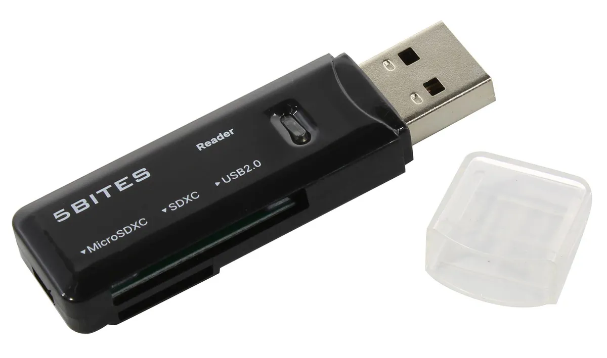 Картридер внешний 5bites RE2-100BK USB 2.0