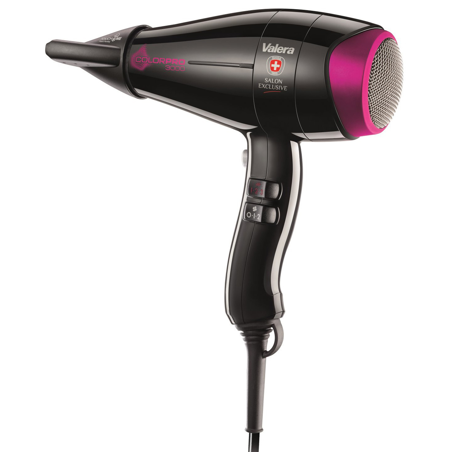 

Фен Valera ColorPro Light 3000 2100Вт, режимов: 6, насадок: 2, ионизация, два концентратора, черный/розовый (CP 3.0 RC), ColorPro Light 3000