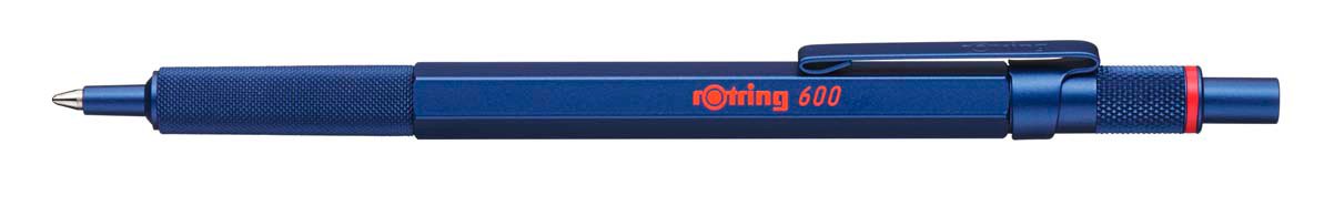 Ручка шариковая автомат Rotring 600, синий, металл, коробка (2114262)