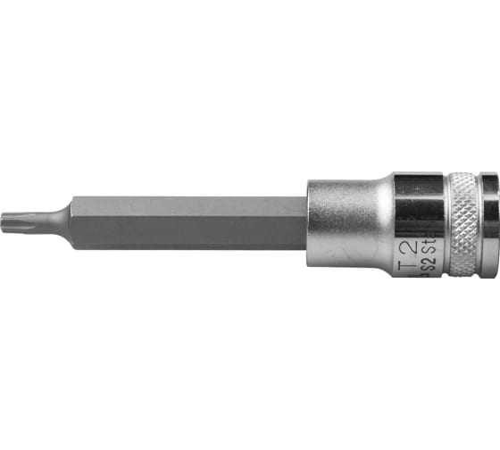 Бита с торцовой головкой удлиненная Kraftool T25, 10 см, 1/2