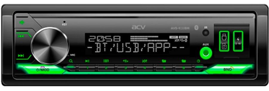 

Автомагнитола ACV AVS-928BM, 1 DIN, 4x50 Вт, USB, черный (1682212), AVS-928BM