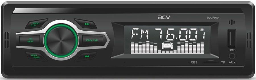 

Автомагнитола ACV AVS-1702G, 1 DIN, 4x25Вт, USB, - черный, AVS-1702G