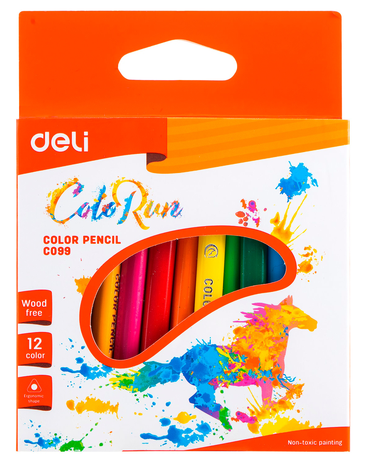 

Набор цветных карандашей Deli ColoRun EC09900, трехгранные, 12 шт., заточенные (EC09900), EC09900