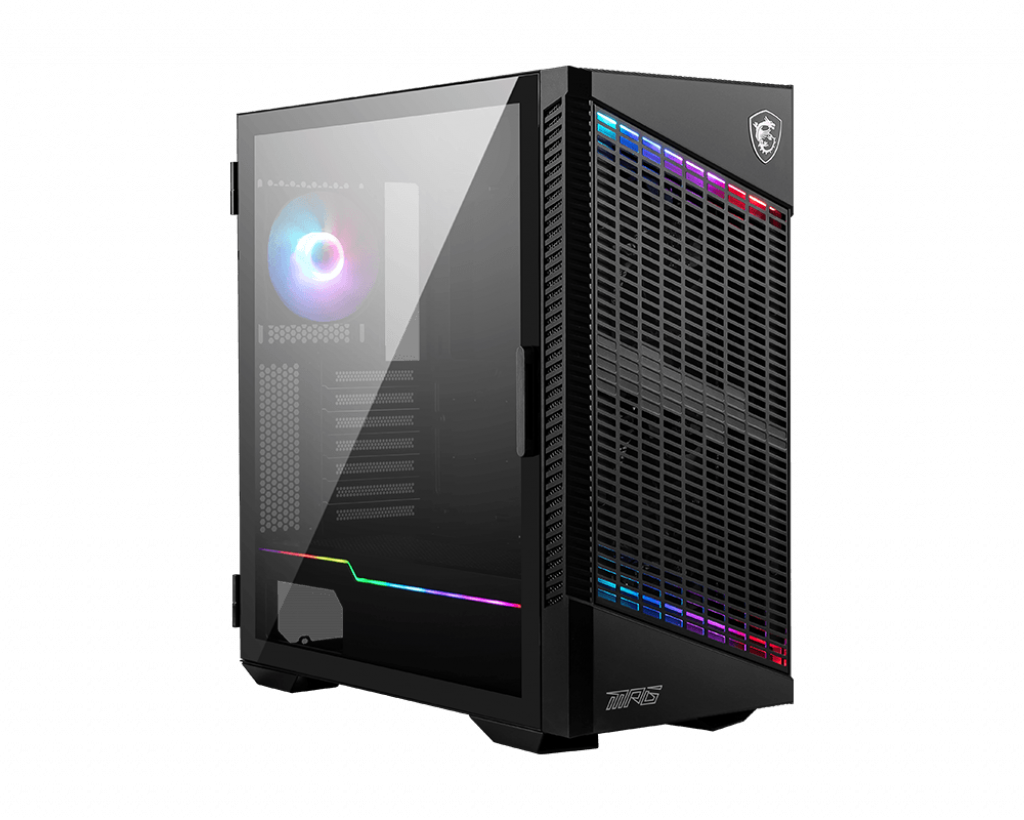 Корпус MSI MPG VELOX 100P AIRFLOW, EATX, Midi-Tower, 2xUSB 3.2, USB Type-C, RGB подсветка, черный, без БП