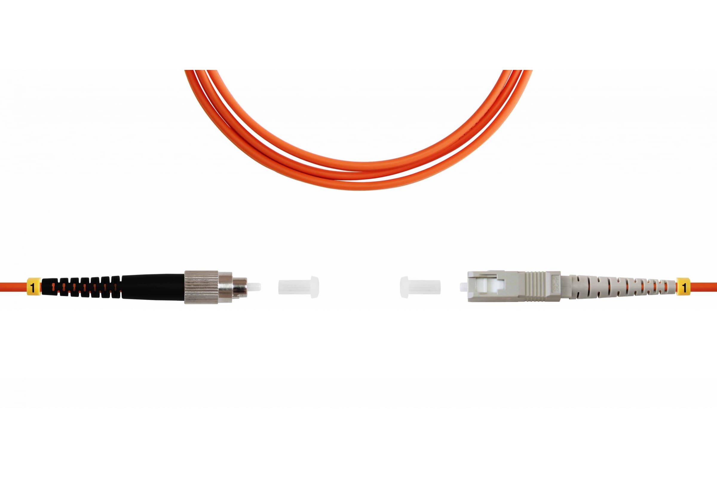 Патч-корд оптический TopLan, FC/PC-SC/PC, многомодовый, 50/125, OM2, одинарный, 50см, оранжевый (PC-TOP-OM2-FC/P-SC/P-0.5)