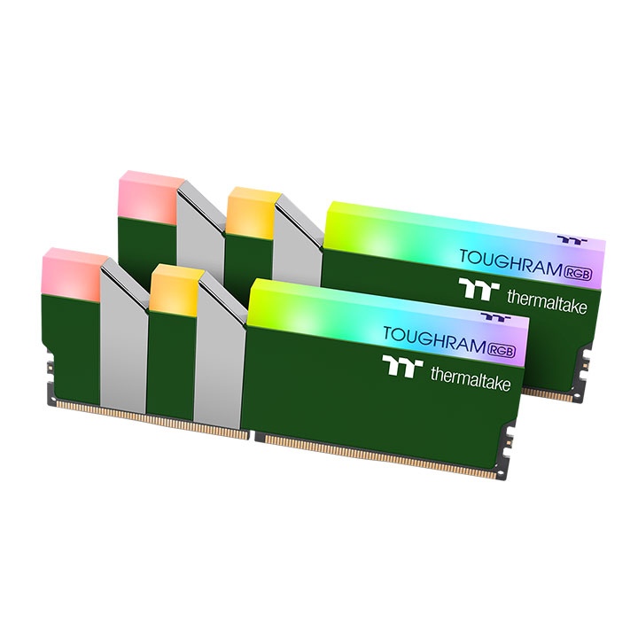 

Комплект памяти DDR4 DIMM 16Gb (2x8Gb), 3600MHz, CL18, 1.35 В, Thermaltake, TOUGHRAM RGB Racing Green (RG28D408GX2-3600C18A)