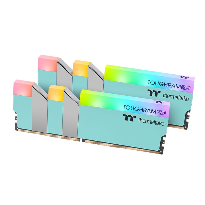 

Комплект памяти DDR4 DIMM 16Gb (2x8Gb), 3600MHz, CL18, 1.35 В, Thermaltake, TOUGHRAM RGB Turquoise Gaming Memory (RG27D408GX2-3600C18A)
