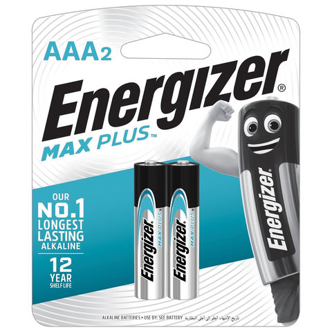 

Батарея Energizer Max Plus, AAA (LR03, 24А), 1.5V, 2шт. ( E301306501)