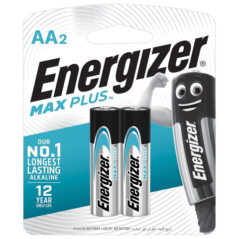 

Батарея Energizer Max Plus, AA (LR06,15А), 1.5V, 2шт. ( E301323101)
