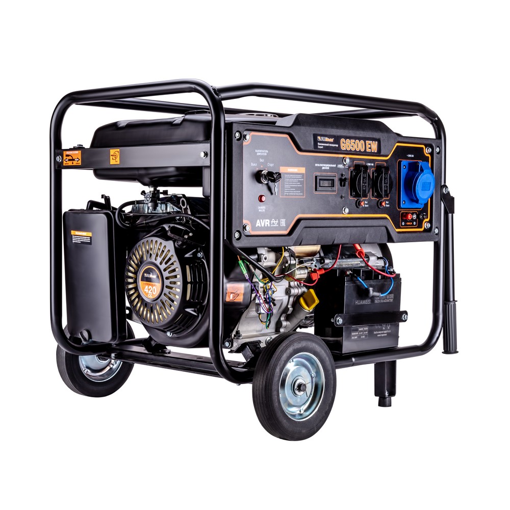 

Электрогенератор FoxWeld Expert G6500 EW, однофазный, синхронный, автозапуск, бензиновый, 15 л.с., 6кВт, 2xEURO 16A + 1x220В 32A (7908), Expert G6500 EW