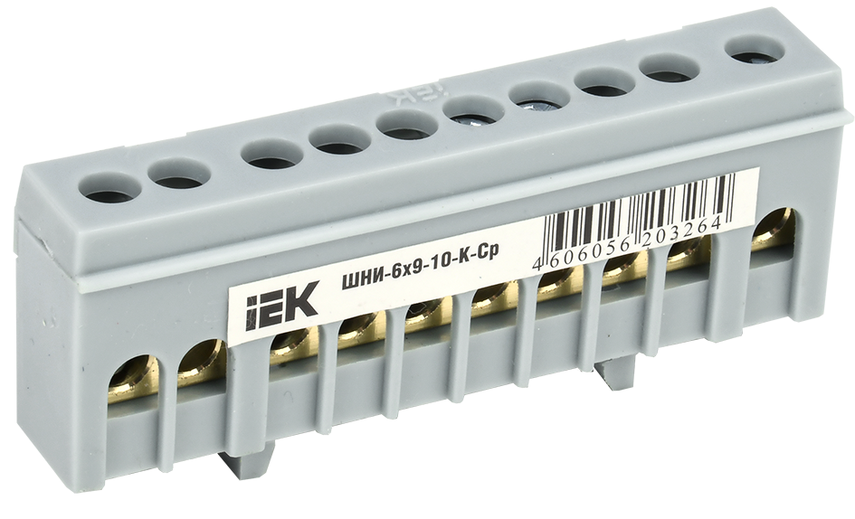 Шина соединительная IEK ШНИ-6х9-10-К-Ср (YNN10-69-10KD-K02)
