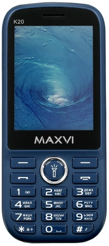 

Мобильный телефон MAXVI K20, 2.8" 320x240 TN, 32Mb, BT, 1xCam, 2-Sim, 2500 мА·ч, micro-USB, синий, K20