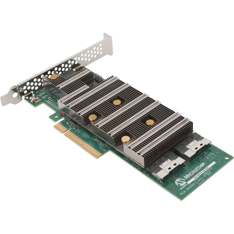 

Адаптер HBA Microsemi Adaptec 1200-16i, SAS/SATA/NVMe 24G, 16-port (SlimSAS), PCI-Ex8, SGL (120016IXS), 1200-16i