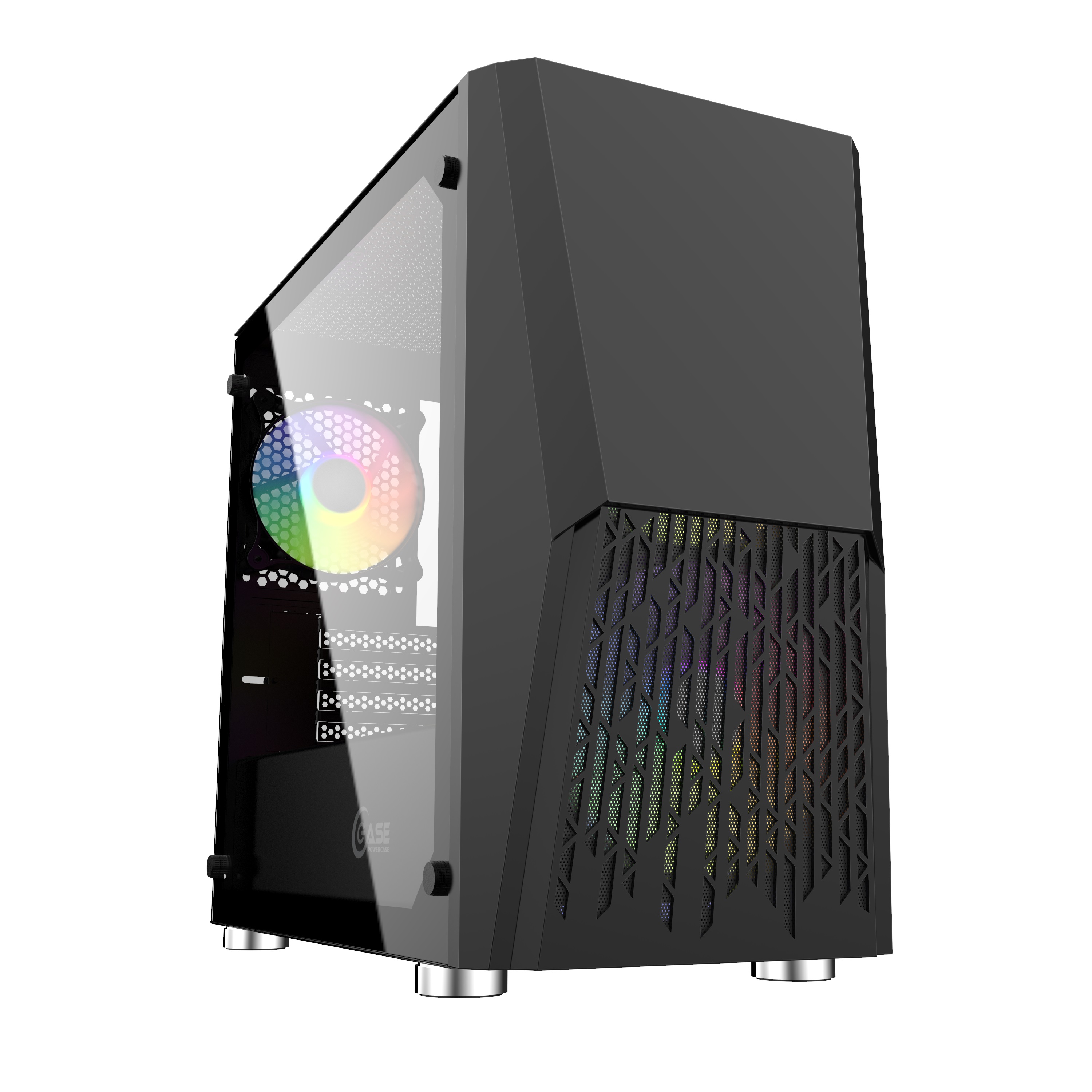 Корпус PowerCase Alisio Micro X2B, mATX, Mini-Tower, USB 3.0, RGB подсветка, черный, без БП (CAMIB-L2)