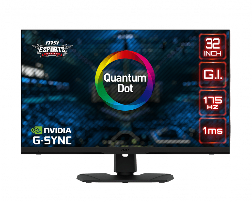 

Монитор 32" MSI Optix MPG321QRF-QD IPS, 2560x1440 (16:9), 400кд/м2, 175Hz, 1мс, 178°/178°, G-Sync, HDMI, DisplayPort, USB Type-C, USB-Hub, черный (9S6-3DB88T-008), MPG321QRF-QD