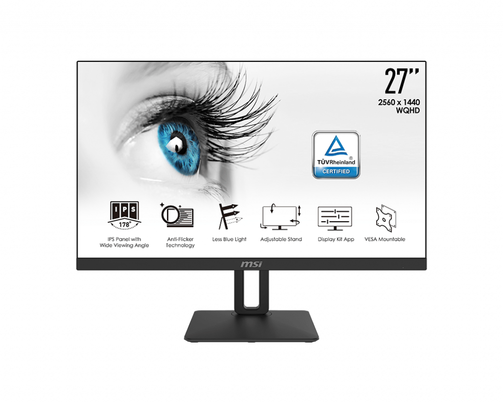 

Монитор 27" MSI Pro MP271QP IPS, 2560x1440 (16:9), 300кд/м2, 5мс, 178°/178°, HDMI, DisplayPort, черный (9S6-3PA3AT-019), MP271QP