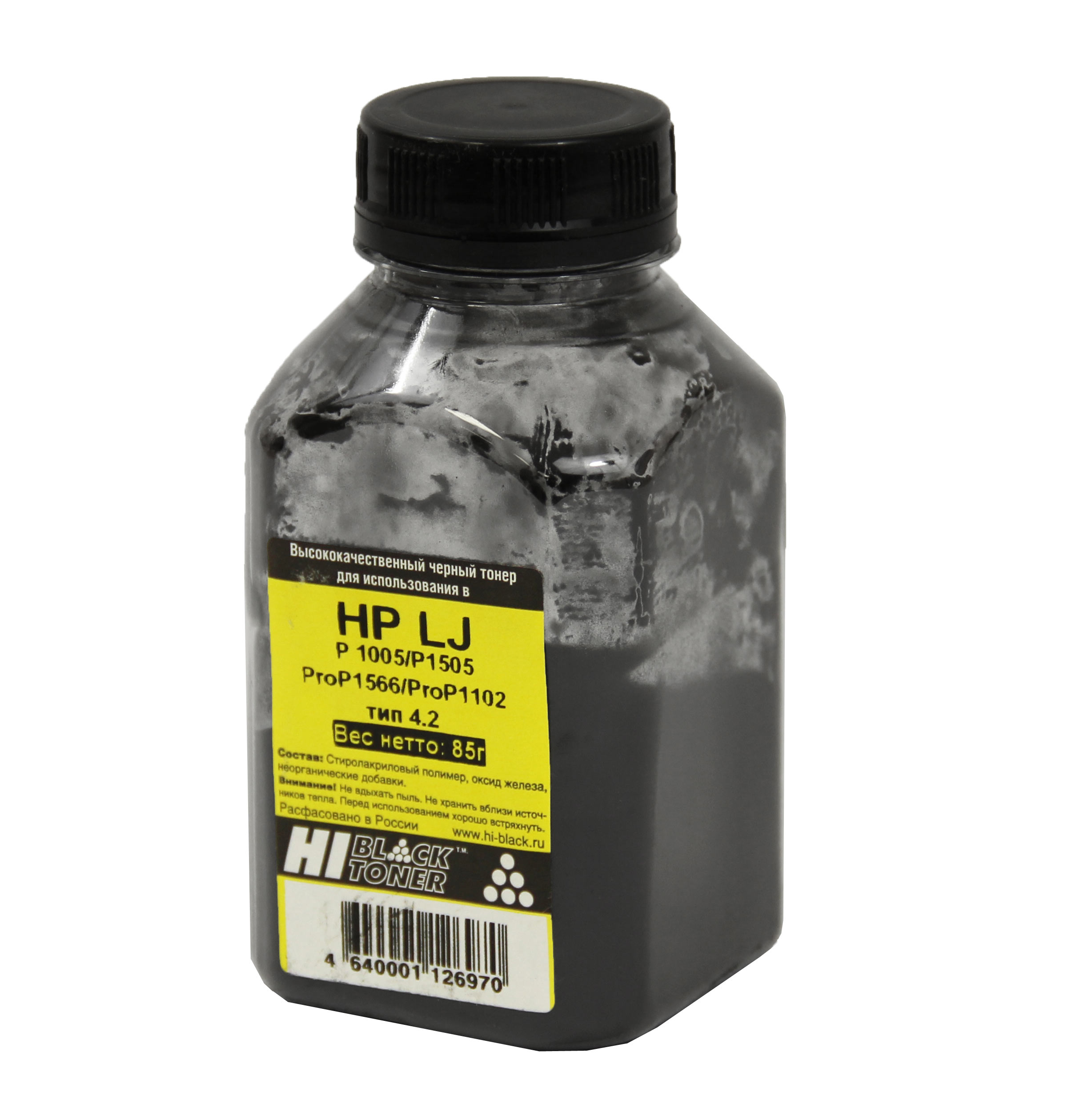 

Тонер Hi-Black Тип 4.2, бутыль 85 г, черный, совместимый для Canon CB435A/436A, CE278A/285A, Cartidge 712/713/725/726/728 LJ P1005/1006/1007/1008/1505, M1120/1522mpf, Pro P1566/1606dn, M1530/1536dnf mpf, Pro 1102, P1102w, M1130/1210/1132mpf/1212nf mpf/121