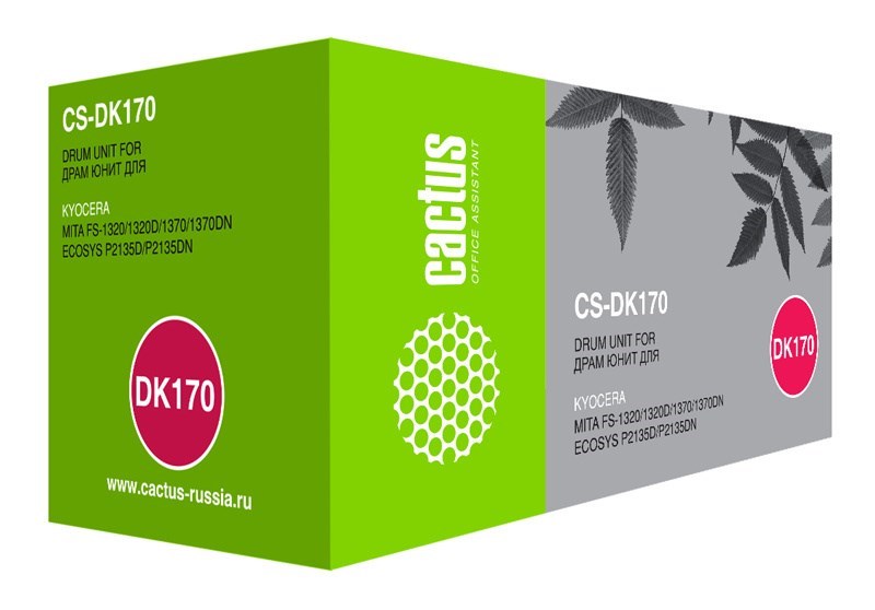 

Драм-картридж (фотобарабан) лазерный Cactus CS-DK170R (DK-170), черный, 100000 страниц, совместимый, для Kyocera Ecosys M2035, M2035dn, M2535, CS-DK170R