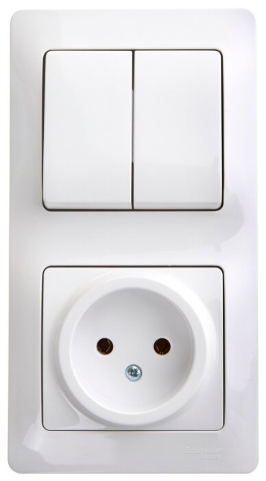 Блок розетка+выключатель Schneider Electric GLOSSA