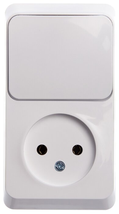 Блок розетка+выключатель Schneider Electric Этюд BPA16-204B,16А,, выключателей: 1, розеток: 1, белый (BPA16-204B)