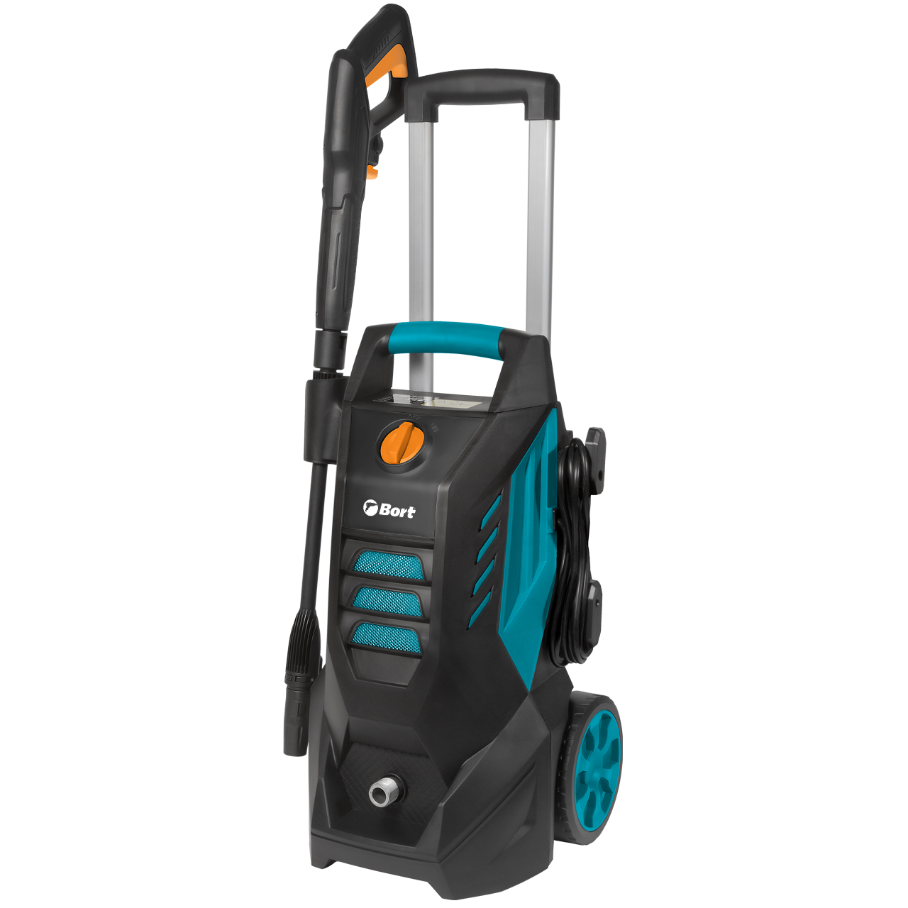 

Мойка высокого давления Bort BHR-2200-PRO, 160 бар, 480 л/ч, шланг 8м, сетевой шнур - 5м, корпус насоса - силумин, забор воды из емкости, 10.3кг, BHR-2200-PRO
