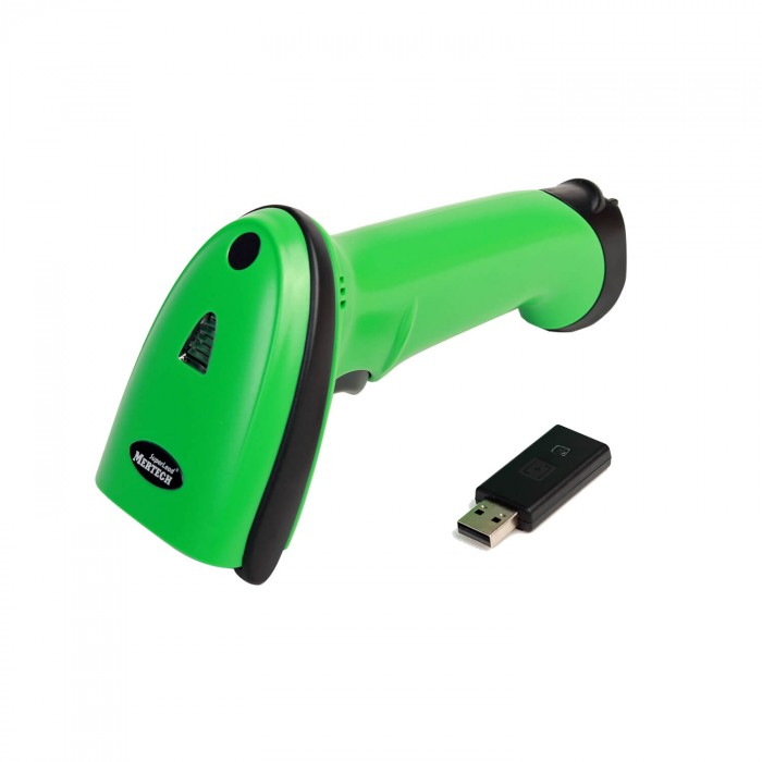 

Сканер штрих-кода Mertech CL-2200, ручной, Image, USB, беспроводной, 1D/2D, приемник Bluetooth, черный/зеленый, IP54, 1.05 м (4828), CL-2200