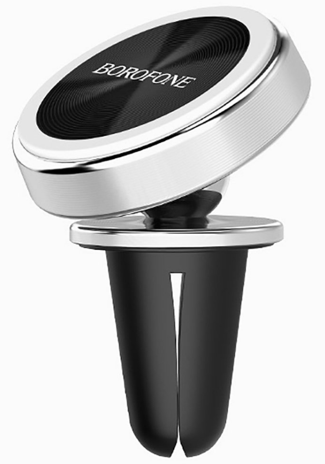 Держатель автомобильный Borofone BH6 Platinum, магнитный, для смартфонов, 6.5", зажим