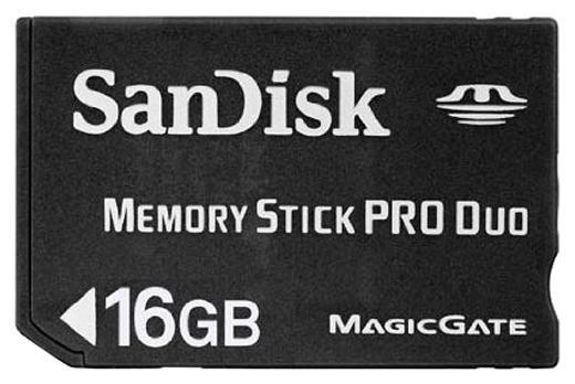 Карта памяти 16Gb Memory Stick Pro Duo, SanDisk