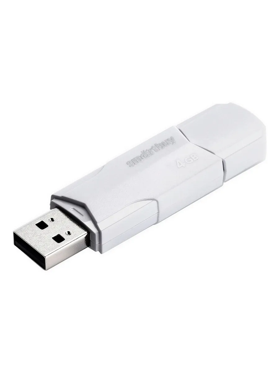 

Флешка 4Gb USB 2.0 SmartBuy Clue, белый (SB4GBCLU-W), Clue