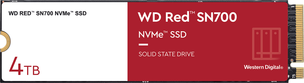 

Твердотельный накопитель (SSD) Western Digital 4Tb Red SN700, 2280, M.2, NVMe (WDS400T1R0C)