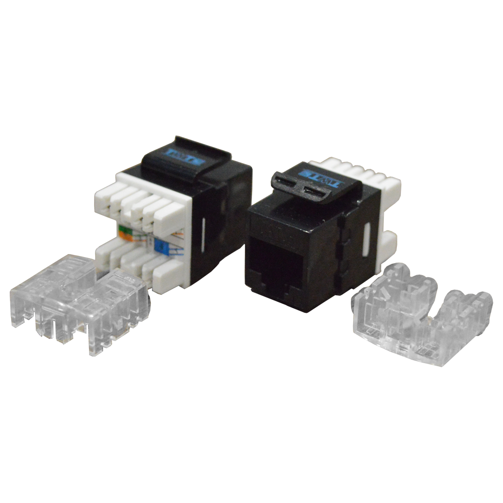 Модуль Keystone TWT, RJ-45 cat.6, 1шт., черный (TWT-OK45UTP180/6-BK)